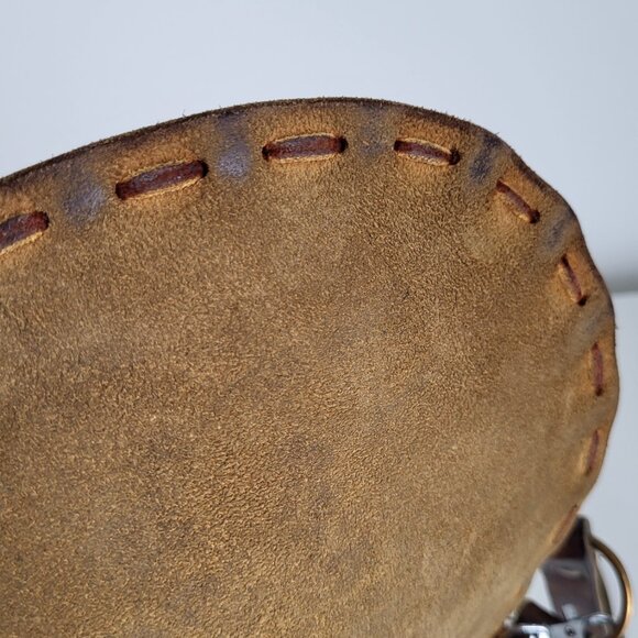 Vintage Hand-Tooled Leather Crossbody Bag + Owl Coin Purse • Boho • Artisan - Picture 11 of 14